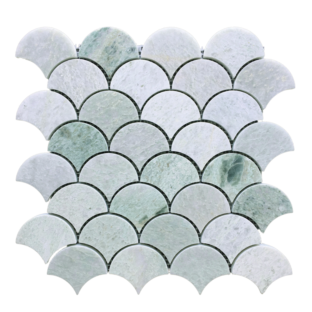 285x285mm EDS - Ming Green Fan Marble Mosaic (Copy)