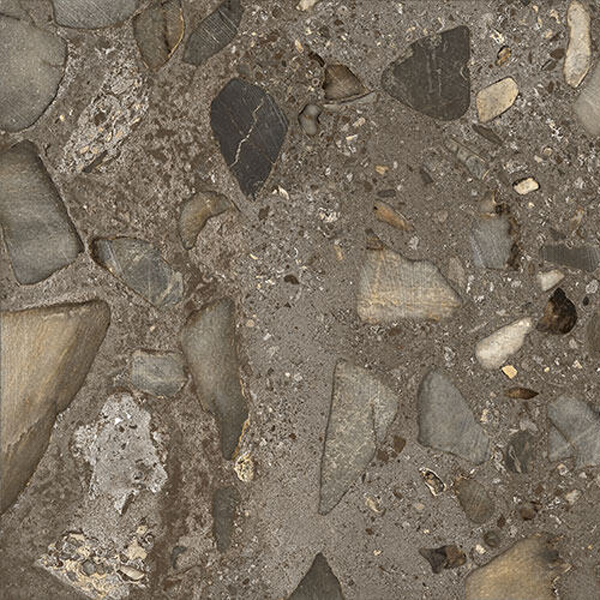 906x906mm Ceramica Fioranese - I Ciottoli Sassi Antracite