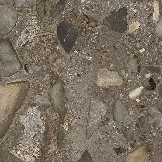 906x906mm Ceramica Fioranese - I Ciottoli Sassi Antracite Levigato