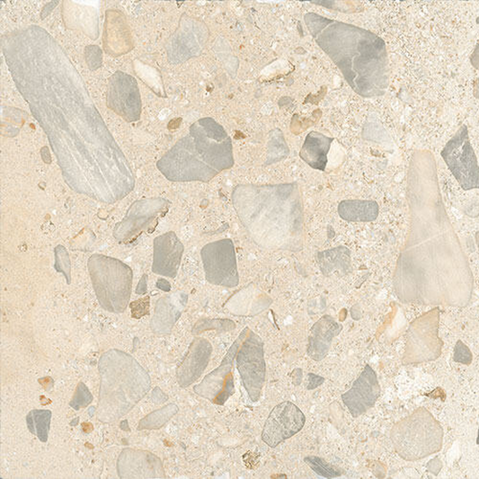 906x906mm Ceramica Fioranese - I Ciottoli Sassi Avorio