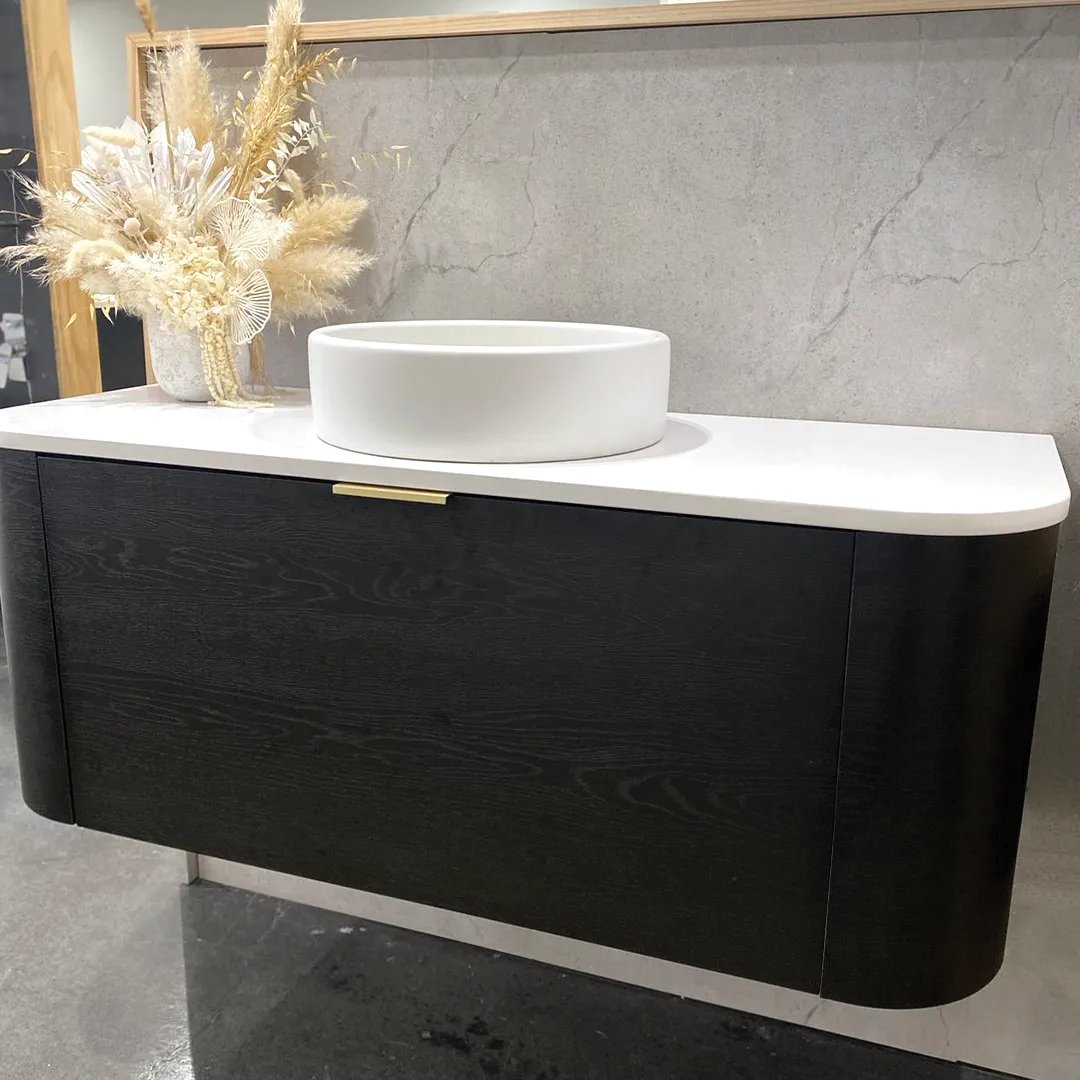 Otti - 1200wx450hx450d Bondi Oak 1200mm Black Oak Wall Hung Vanity (Cabinet Only)
