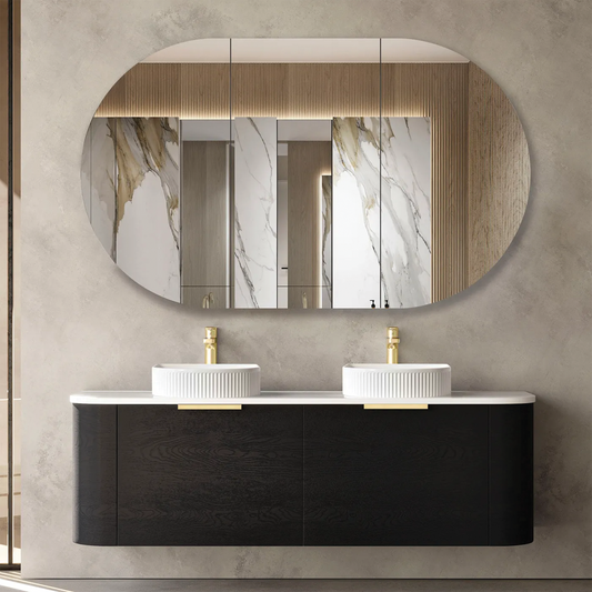 Otti - 1500wx450hx450d Bondi Oak 1500mm Black Oak Wall Hung Vanity (Cabinet Only)