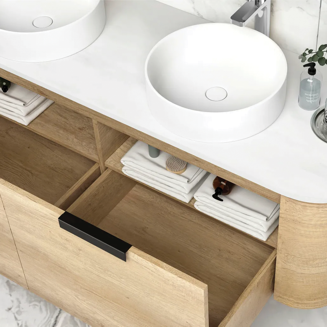 Otti - 1500wx450hx450d Bondi Oak 1500mm Natural Oak Wall Hung Vanity (Cabinet Only)