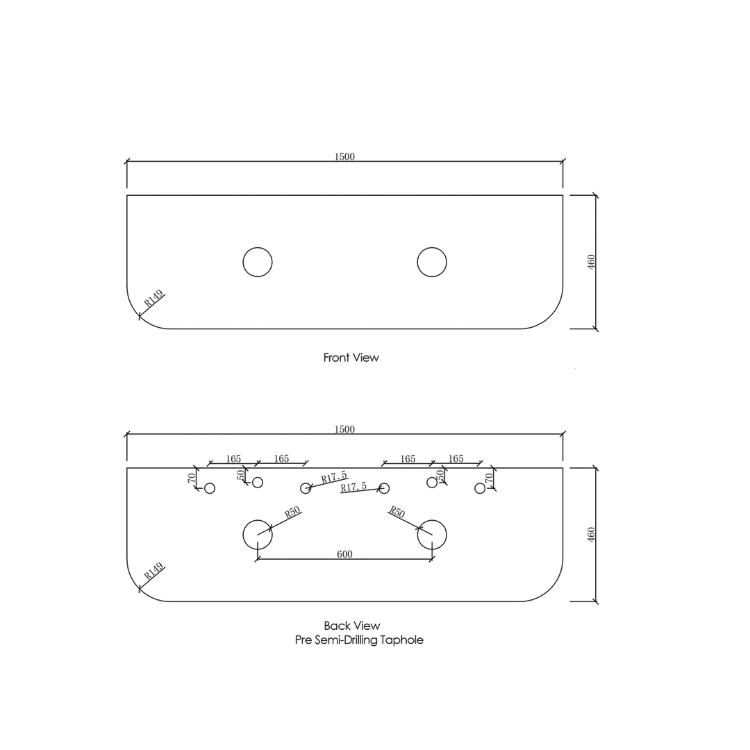 Otti - 1500wx450hx450d Bondi 1500mm Satin White Fluted Wall Hung Vanity (Cabinet Only)