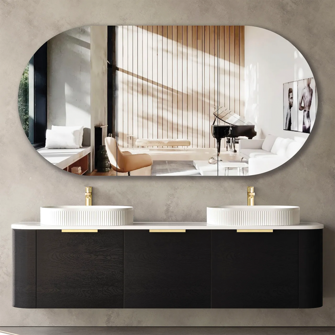 Otti - 1800wx450hx450d Bondi Oak 1800mm Black Oak Wall Hung Vanity (Cabinet Only)