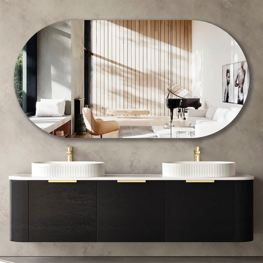 Otti - 1800wx450hx450d Bondi Oak 1800mm Black Oak Wall Hung Vanity (Cabinet Only)