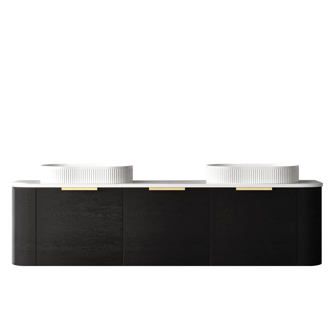 Otti - 1800wx450hx450d Bondi Oak 1800mm Black Oak Wall Hung Vanity (Cabinet Only)