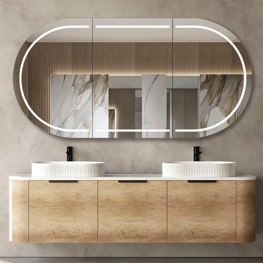 Otti - 1800wx450hx450d Bondi Oak 1800mm Natural Oak Wall Hung Vanity (Cabinet Only)