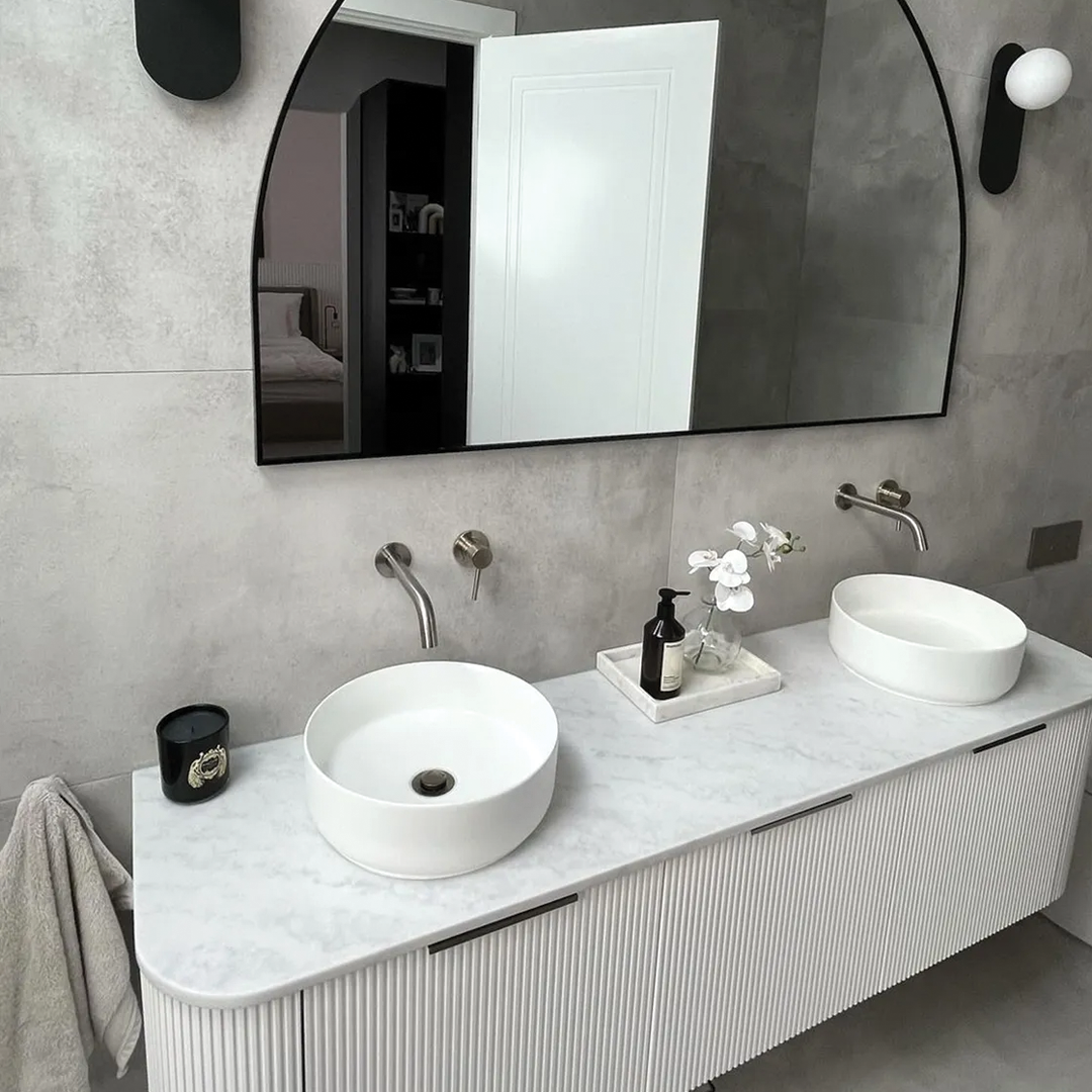 Otti - 1800wx450hx450d Bondi 1800mm Satin White Fluted Wall Hung Vanity (Cabinet Only)