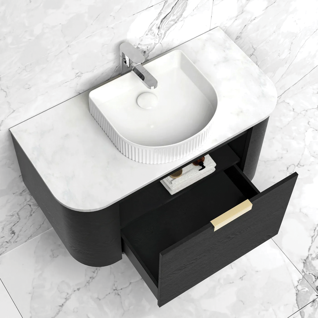 Otti - 750wx450hx450d Bondi Oak 750mm Black Oak Wall Hung Vanity (Cabinet Only)