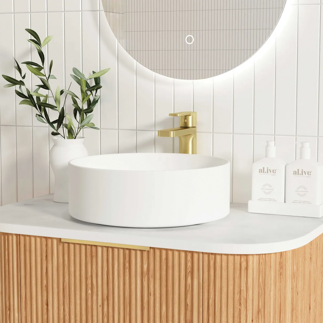 Otti - 750wx450hx450d Bondi 750mm Woodland Oak Fluted Wall Hung Vanity (Cabinet Only)