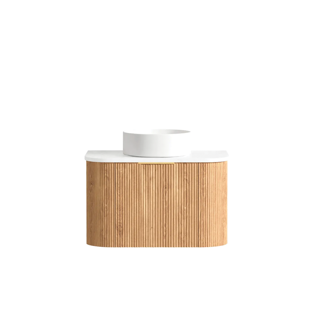 Otti - 750wx450hx450d Bondi 750mm Woodland Oak Fluted Wall Hung Vanity (Cabinet Only)