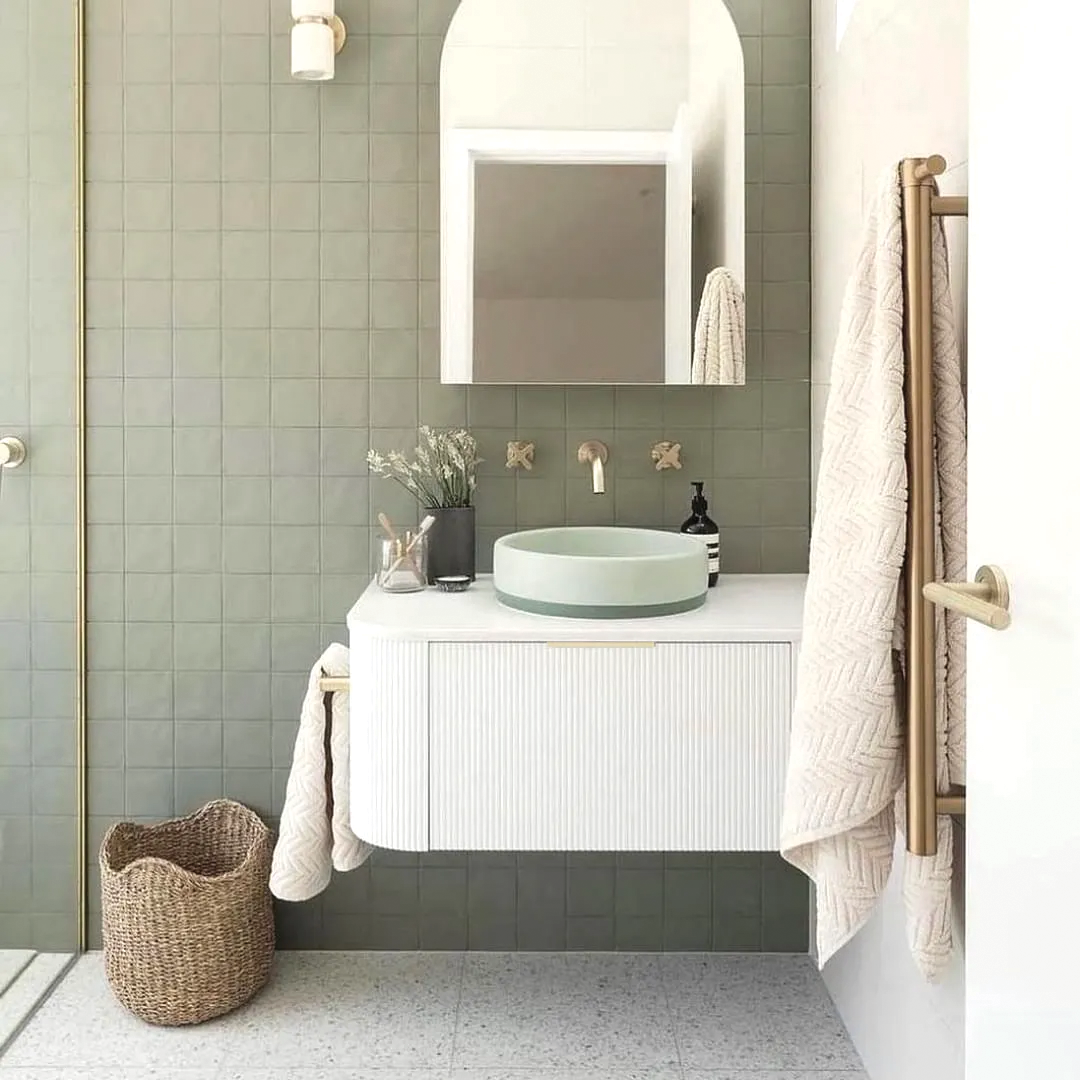 Otti - 900wx450hx450d Bondi 900mm Satin White Fluted Wall Hung Vanity (Cabinet Only)