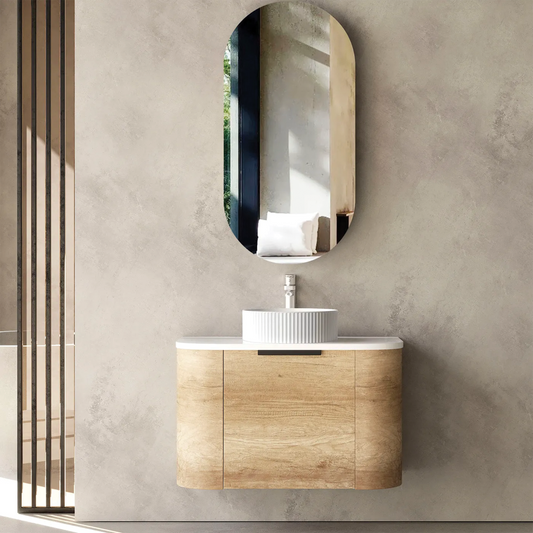 Otti - 750wx450hx450d Bondi Oak 750mm Natural Oak Wall Hung Vanity (Cabinet Only)