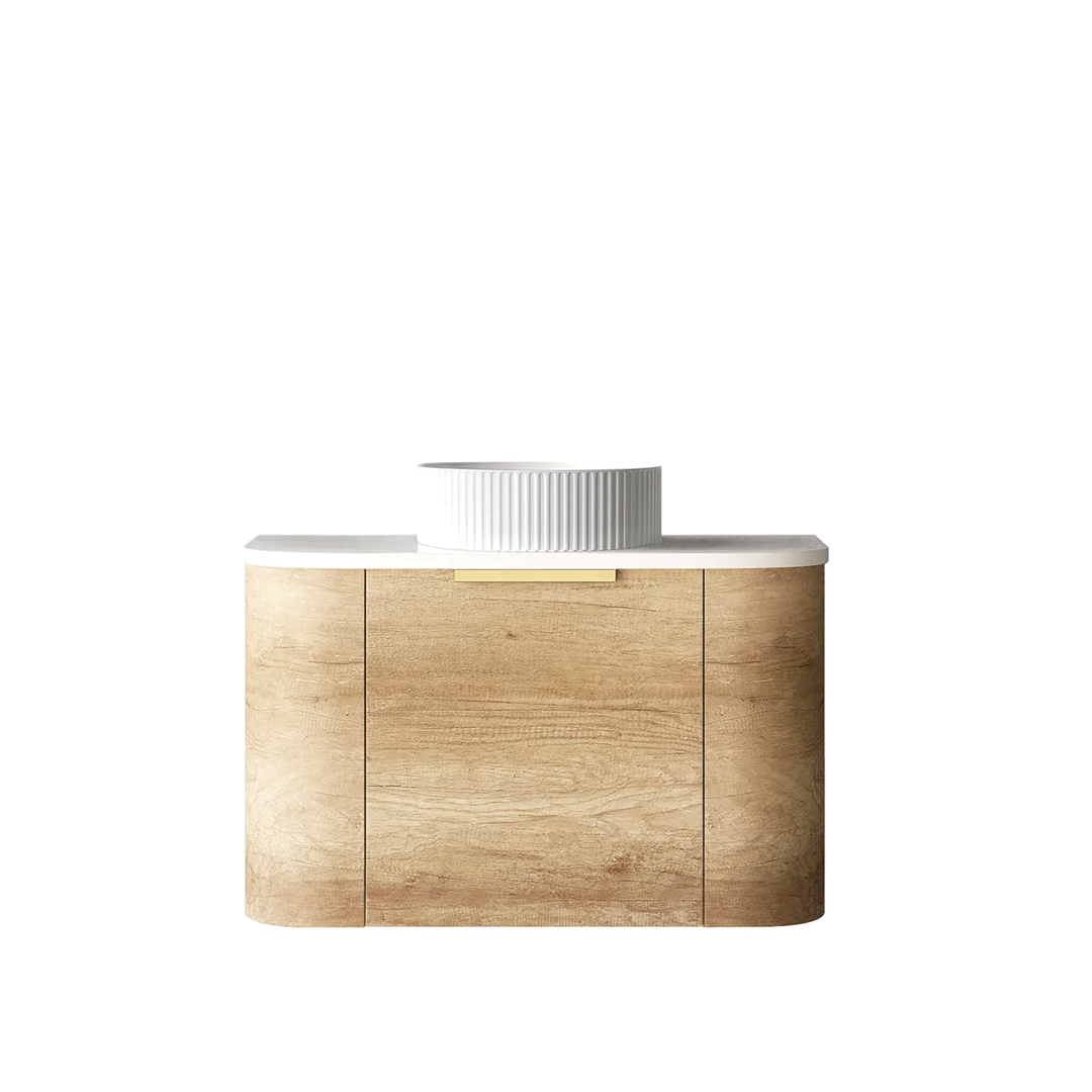 Otti - 750wx450hx450d Bondi Oak 750mm Natural Oak Wall Hung Vanity (Cabinet Only)