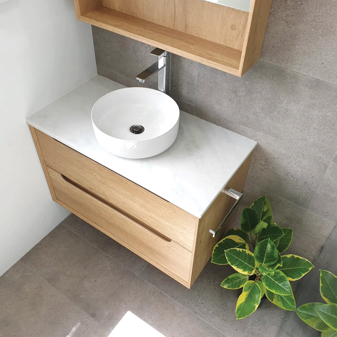 Otti - 900wx450hx450d Bondi Oak 900mm Natural Oak Wall Hung Vanity (Cabinet Only)