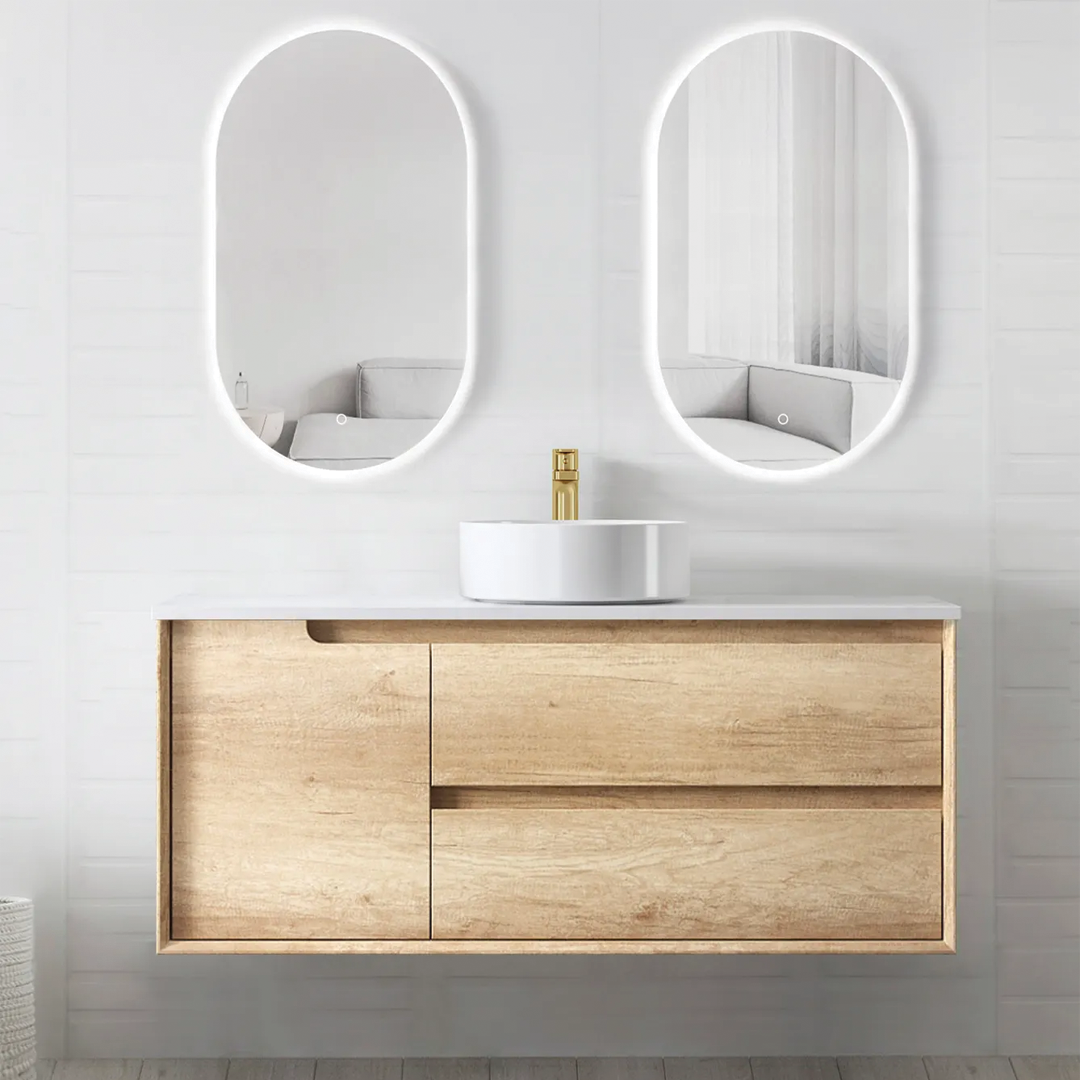 Otti - 1190wx550hx460d Byron Oak 1200mm Natural Oak Wall Hung Vanity (Cabinet Only)