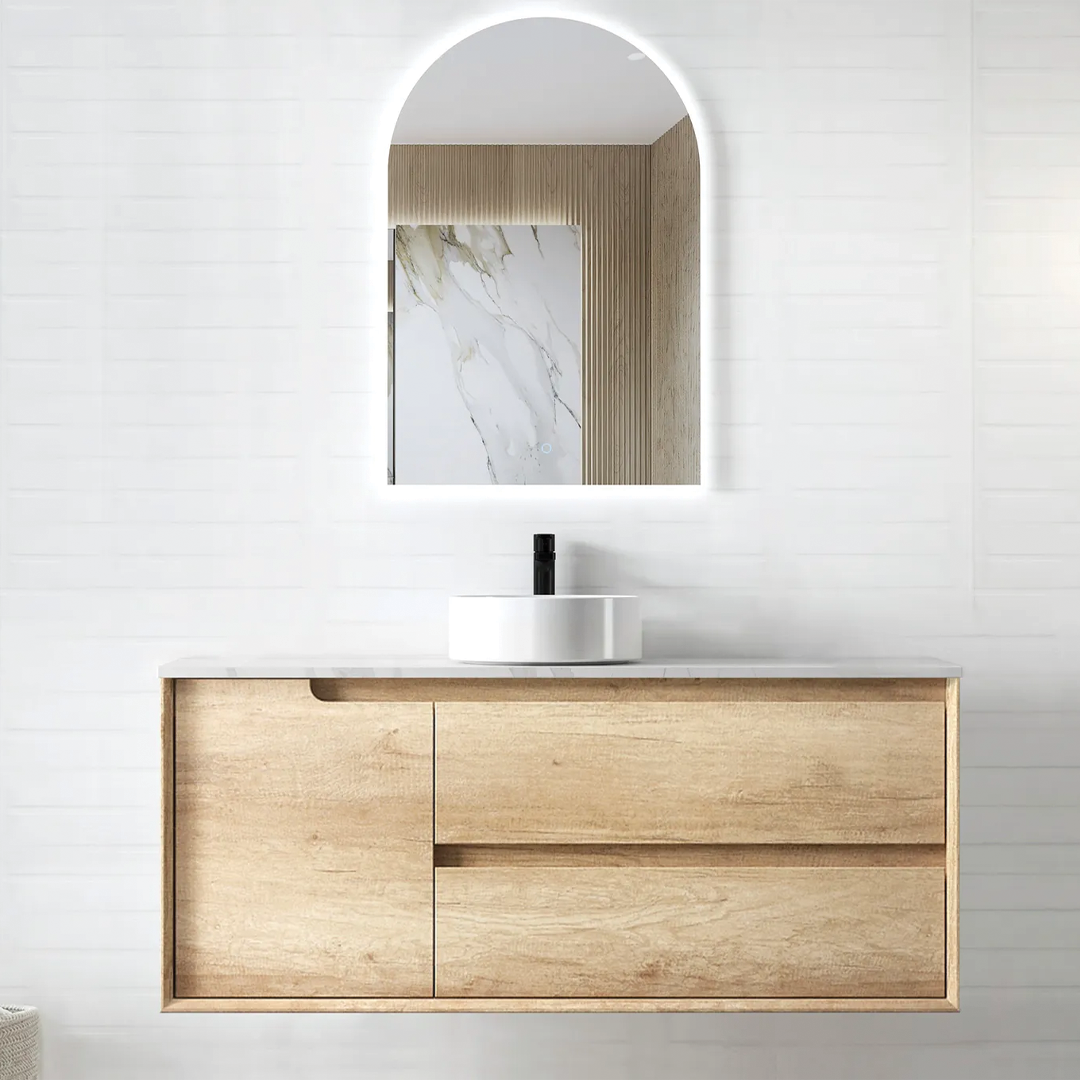 Otti - 1190wx550hx460d Byron Oak 1200mm Natural Oak Wall Hung Vanity (Cabinet Only)