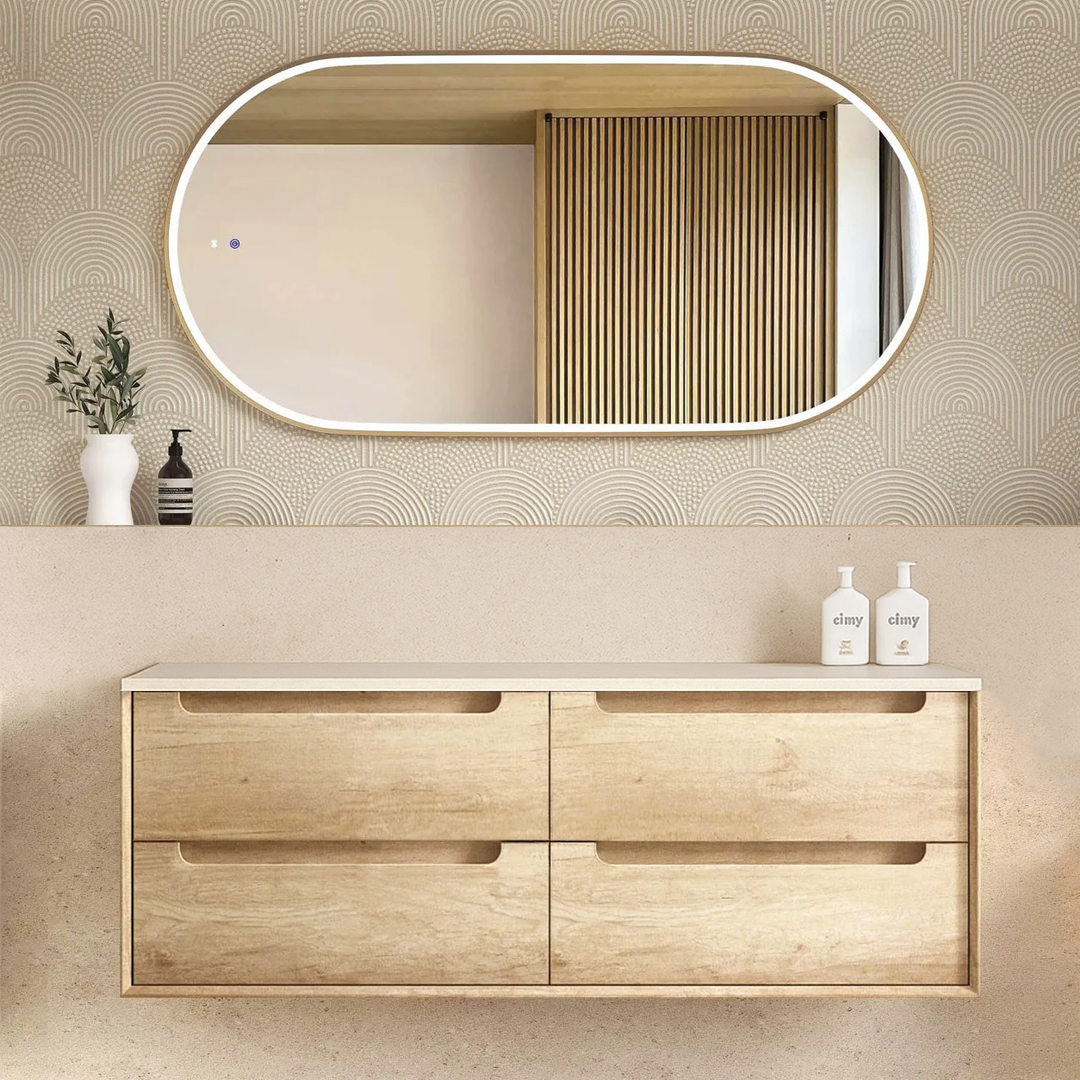 Otti - 1490wx550hx460d Byron Oak 1500mm Natural Oak Wall Hung Vanity (Cabinet Only)