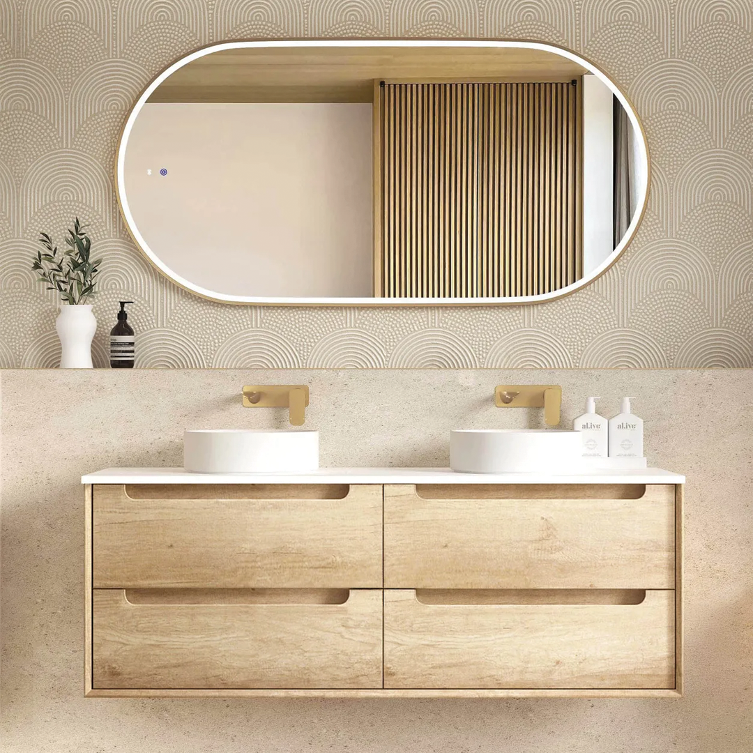 Otti - 1490wx550hx460d Byron Oak 1500mm Natural Oak Wall Hung Vanity (Cabinet Only)