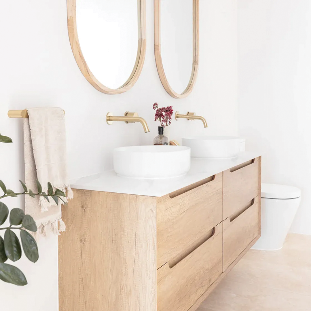 Otti - 1490wx550hx460d Byron Oak 1500mm Natural Oak Wall Hung Vanity (Cabinet Only)