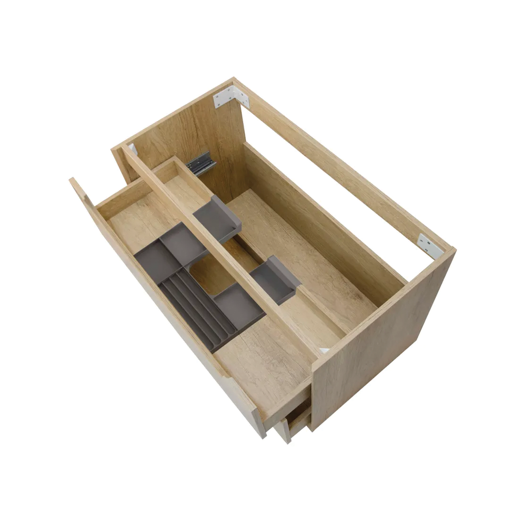 Otti - 890wx550hx460d Byron Oak 900mm Natural Oak Wall Hung Vanity (Cabinet Only)
