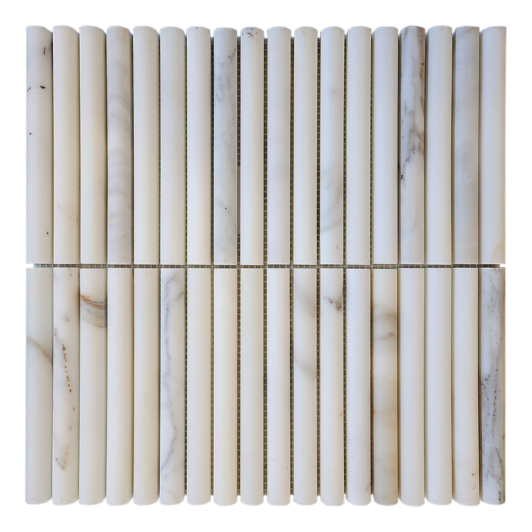 305x305mm EDS - Calacatta Oro Flutes Marble Mosaic