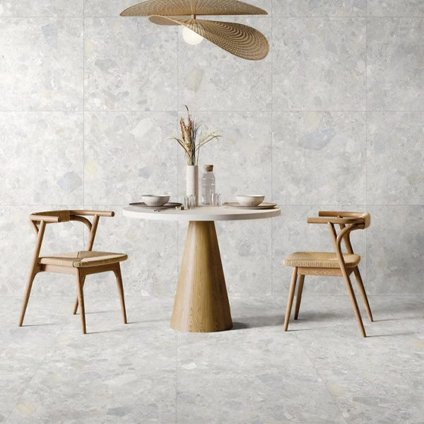 600x600mm Capucino Ceramics - Terrazzo Rock Bianco