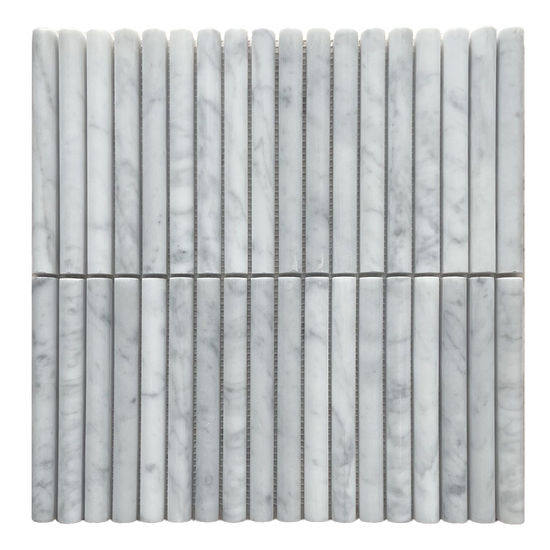 305x305mm EDS - Carrara Flutes Marble Mosaic