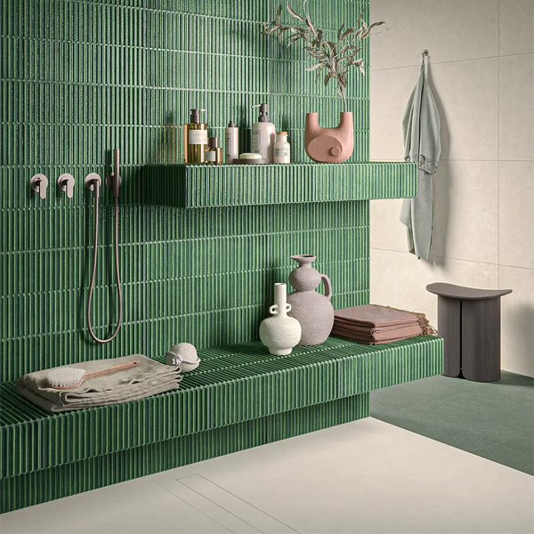 300x600mm Ceramiche Piemme - Homey Stripes Green Gloss
