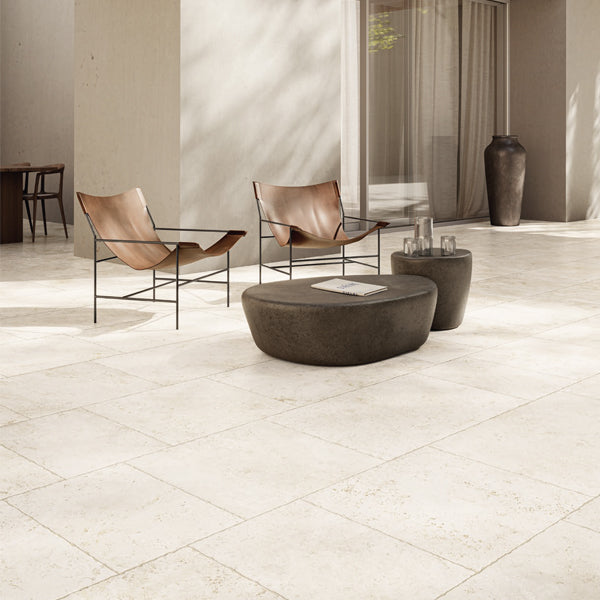 400x400mm Cerdomus - Tibur Cross-Cut Bianco