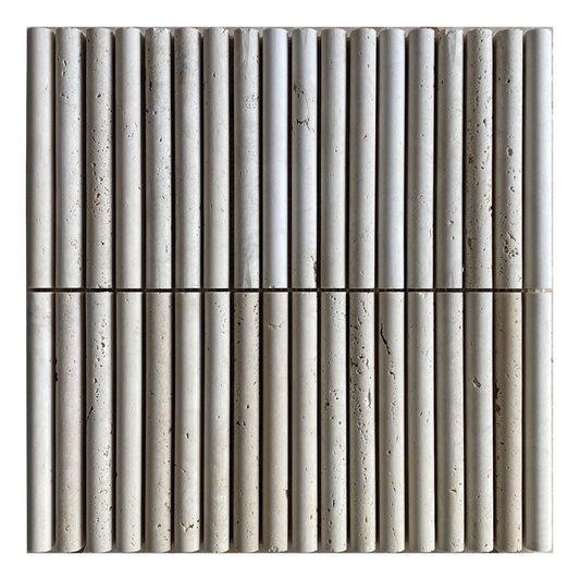 305x305mm EDS - Classic Travertine Flutes Stone Mosaic