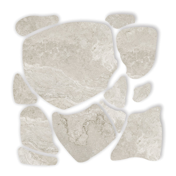 Padua - Norcia Crosscut Silver (Crazy Pave)