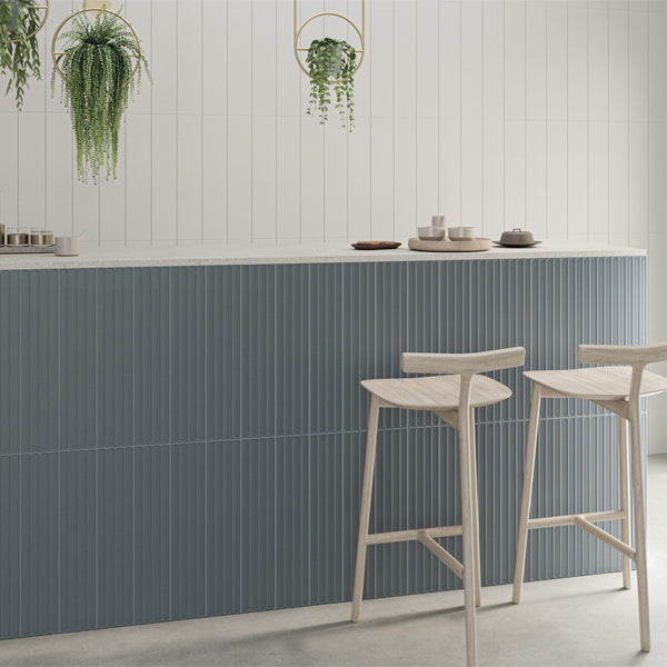 107x542mm DNA Tiles - Plinto In (Concave) Blue Matt