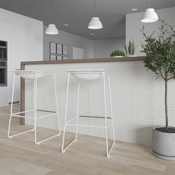 107x542mm DNA Tiles - Plinto In (Concave) White Matt