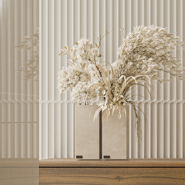 107x542mm DNA Tiles - Plinto Flat Greige Gloss