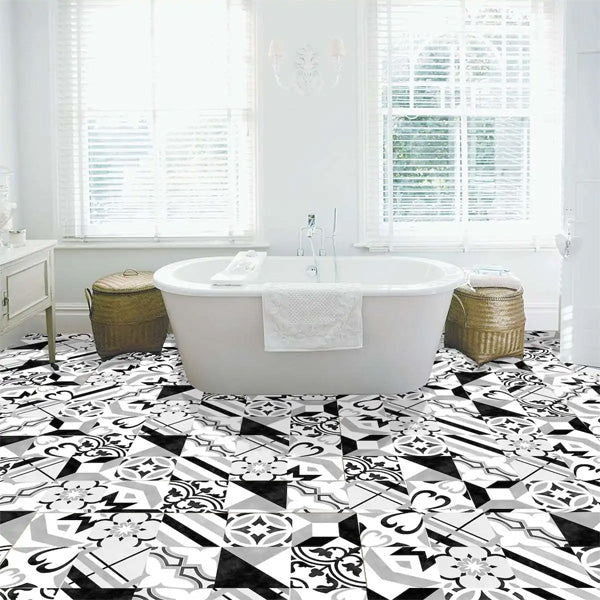 150x150mm Estudio Ceramico - Frame15 Patchwork B&W