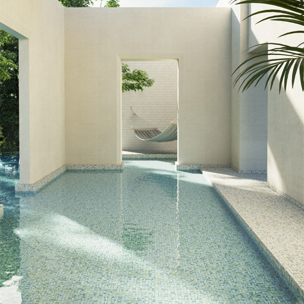 312x495mm Ezarri Pool Mosaic - Aquarelle Pigment 25mm Safe (Anti-Slip)