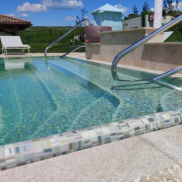 312x495mm Ezarri Pool Mosaic - Aquarelle Pigment 25mm Safe (Anti-Slip)