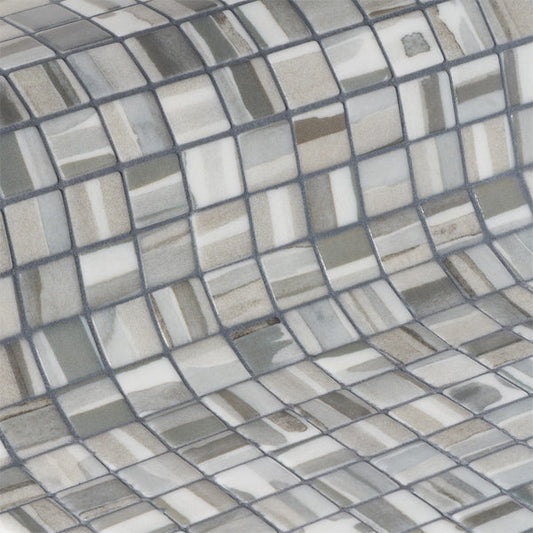 312x495mm Ezarri Pool Mosaic - Aquarelle Layers 25mm Safe (Anti-Slip)