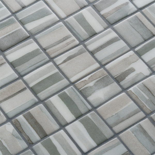 365x365mm Ezarri Pool Mosaic - Aquarelle Layers 50mm Safe (Anti-Slip)