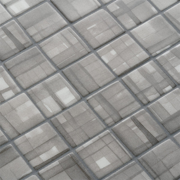 365x365mm Ezarri Pool Mosaic - Aquarelle Stripes 50mm Safe (Anti-Slip)