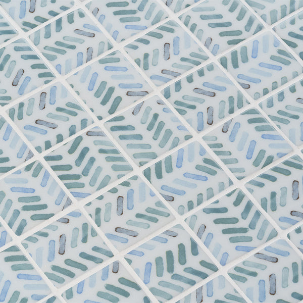 365x365mm Ezarri Pool Mosaic - Aquarelle Strokes 50mm Safe (Anti-Slip)