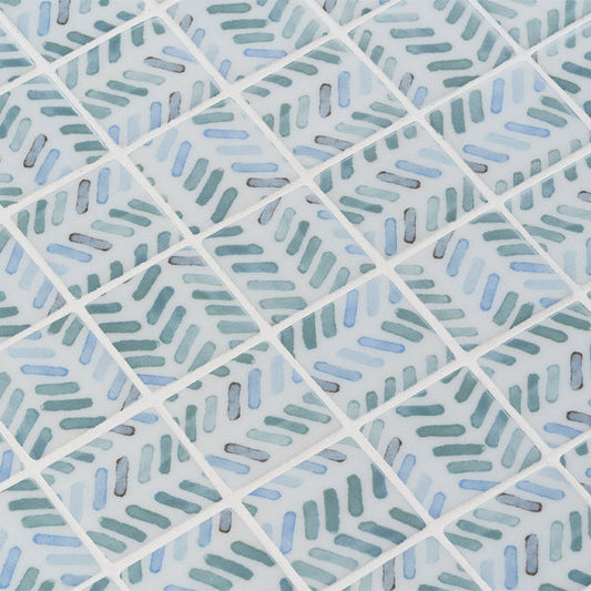 365x365mm Ezarri Pool Mosaic - Aquarelle Strokes 50mm Safe (Anti-Slip)