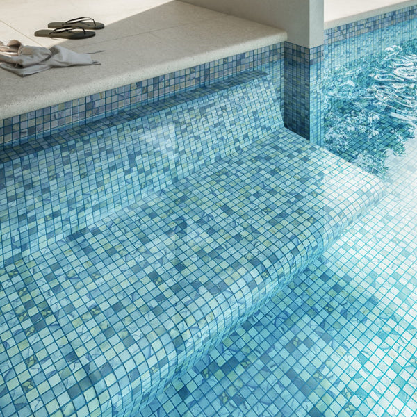 312x495mm Ezarri Pool Mosaic - Aquarelle Washes 25mm Safe (Anti-Slip)