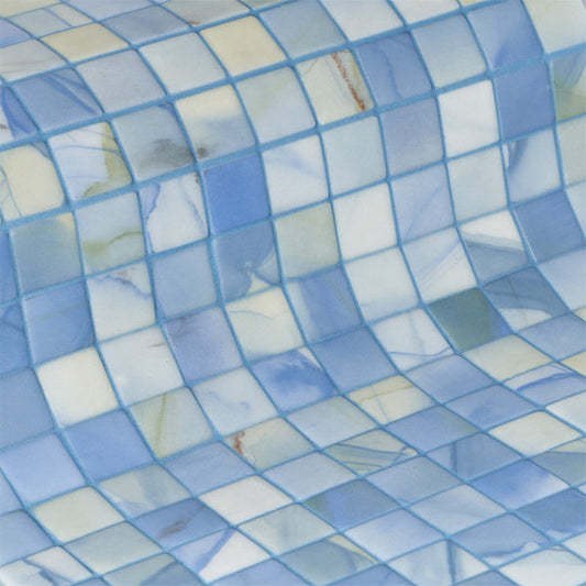 312x495mm Ezarri Pool Mosaic - Aquarelle Washes 25mm Safe (Anti-Slip)