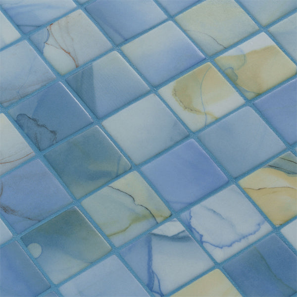 365x365mm Ezarri Pool Mosaic - Aquarelle Washes 50mm Safe (Anti-Slip)