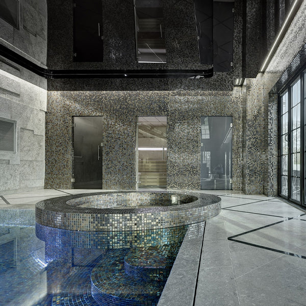 312x495mm Ezarri Pool Mosaic - Cocktail Alexander 25mm Gloss