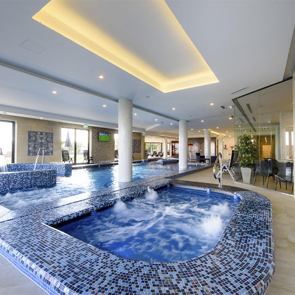312x495mm Ezarri Pool Mosaic - Cocktail Blue Lagoon 25mm Gloss