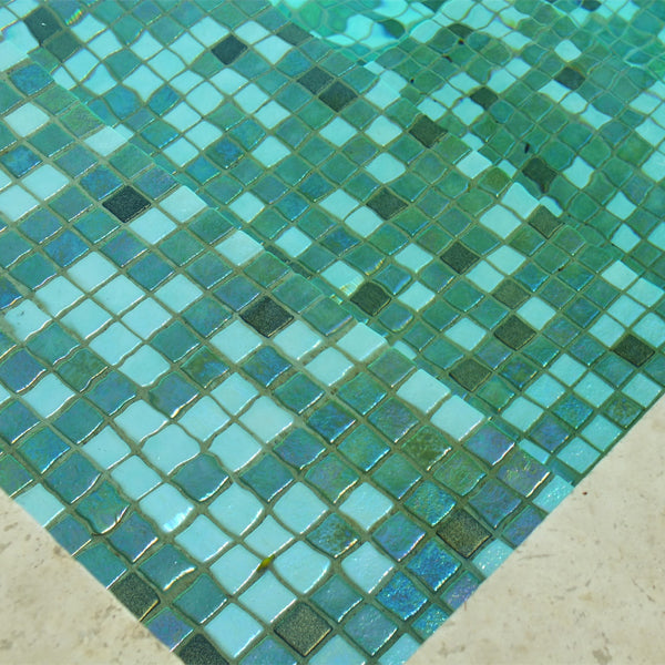 312x495mm Ezarri Pool Mosaic - Cocktail Grasshopper 25mm Gloss